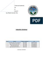 Industria cerámica: proceso productivo