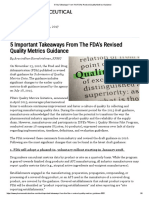 5 Key Takeaways From the FDAs Revised Quality Metrics Guidance