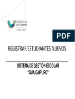 Registrar Estudiantes Nuevos