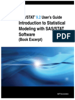 Introduction To Statistical Modeling With SAS/STAT Software