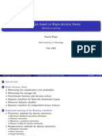 Bayes Decision Theory for Machine Learning Classification