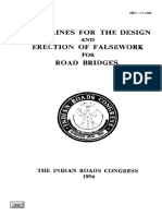 Guidelines For The Design Erection of Falsework Road Bridges