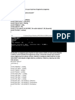 Programas C para imprimir valores y realizar cálculos matemáticos