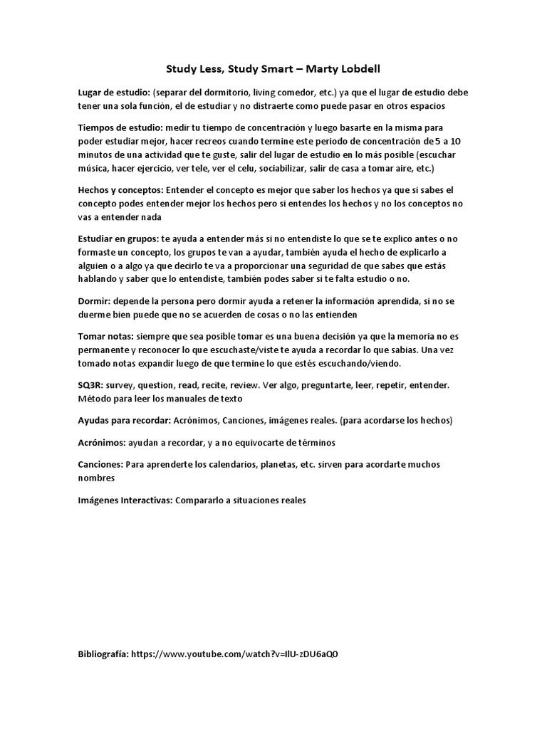 Study Less, Study Smart PDF