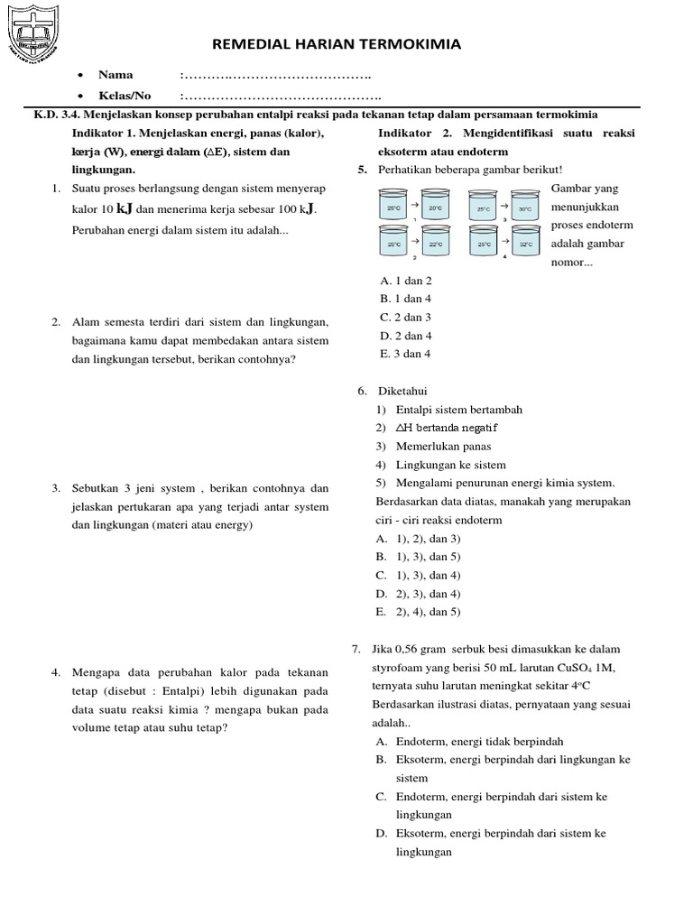 Remedial Termokimia 18 19