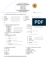 Department of Education SHS in Tuy: Second Periodical Examination in General Mathematics