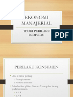 TEORI PERILAKU KONSUMEN DALAM EKONOMI MANAJERIAL