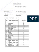 Evaluasi Penilaian Kinerja Dokter GTP