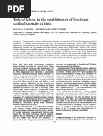 1983. Role of Labour in the Establishment of Functional Residual Capacity at Birth