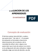 Evaluacion de Los Aprendizajes