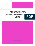 Lista para Organizar Una Fiesta de 15 Años PDF