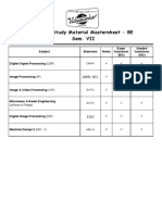 Printed Study Material Mastersheet BE Sem. VII