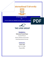Report On Credit Policy of Linde BD