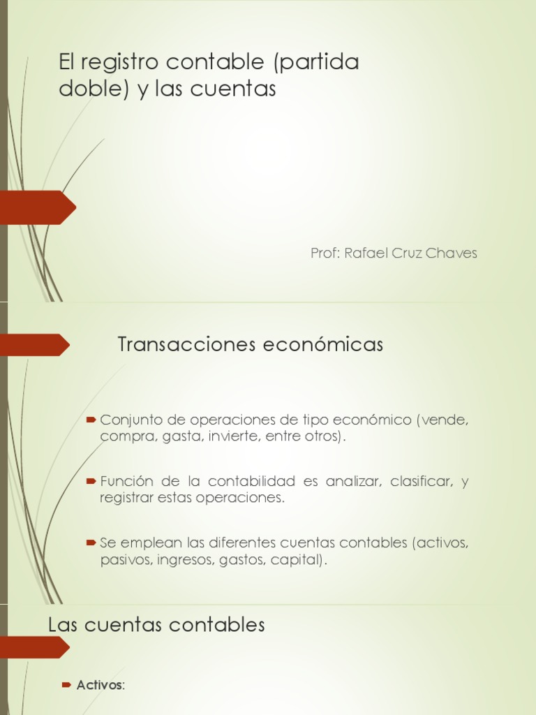 Registro Contable y Partida Doble | PDF | Contabilidad | Business