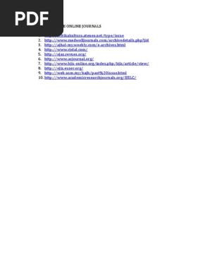 list free online journal