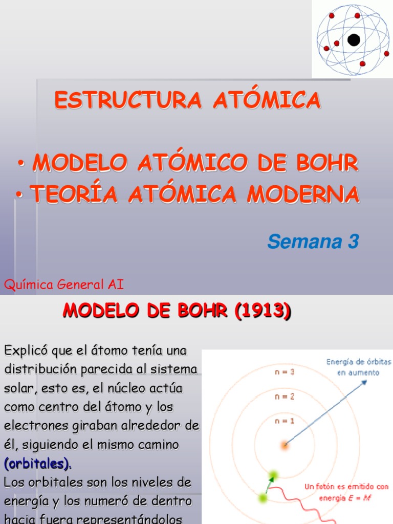 Modelo de Bohr | PDF | Configuración electronica | Orbital atómico