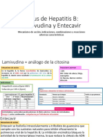 Virus Hepatitis B: Lamivudina, Entecavir mecanismos acción e interacciones