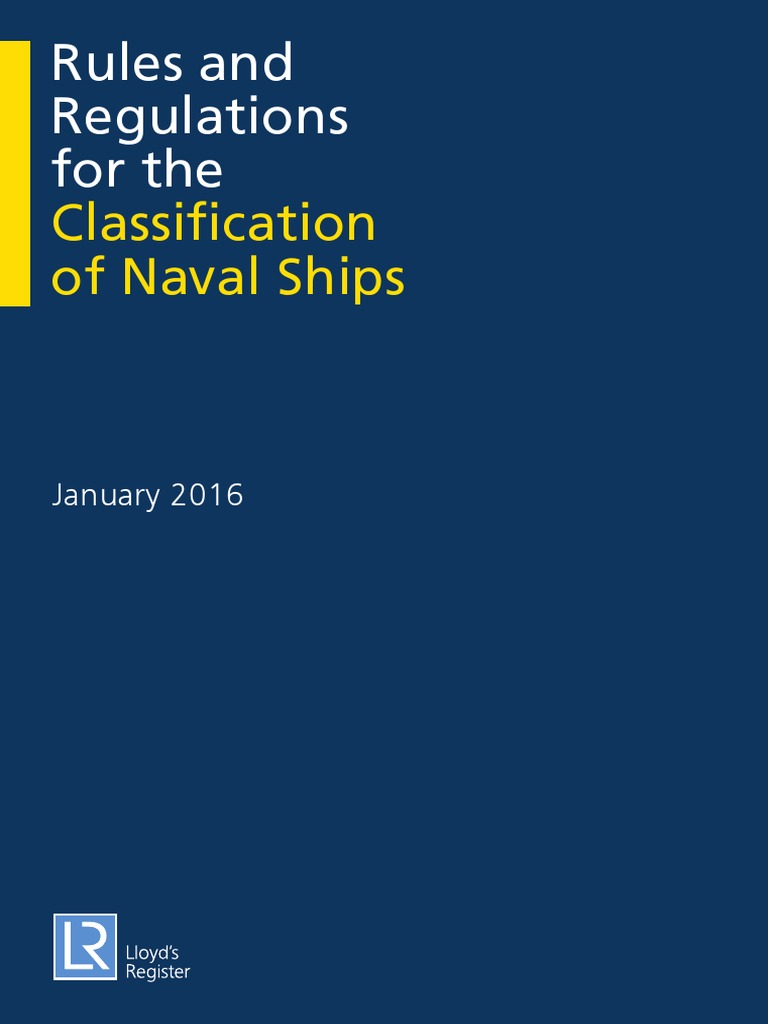 Naval Ship Classification Rules | PDF