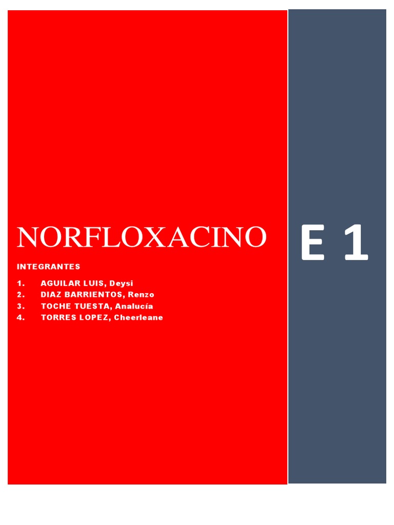 Norfloxacino Compuestos Quimicos Sustancias Quimicas