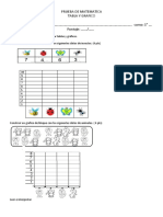 Prueba de Matemática. Tabla y Gráfico