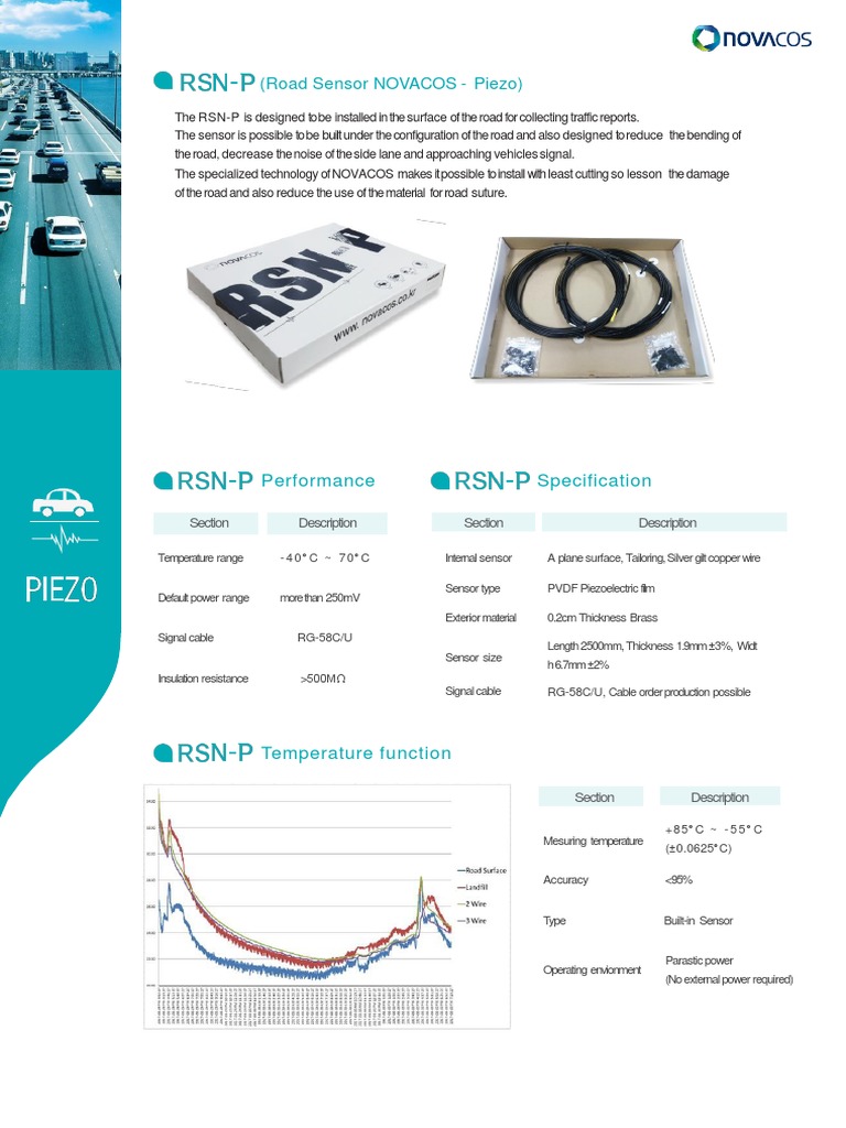 Piezo Road Traffic Sensor (PVDF FILM) PDF Piezoelectricity Sensor