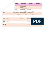 Horario 2°semestre 2018