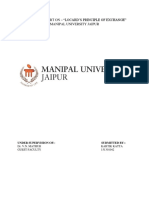 A Project Report On - "Locard'S Principle of Exchange" Manipal University Jaipur
