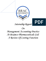 Internship Report On Management Accounting Practice at Beximco Pharmaceuticals LTD: A Review of Costing Function