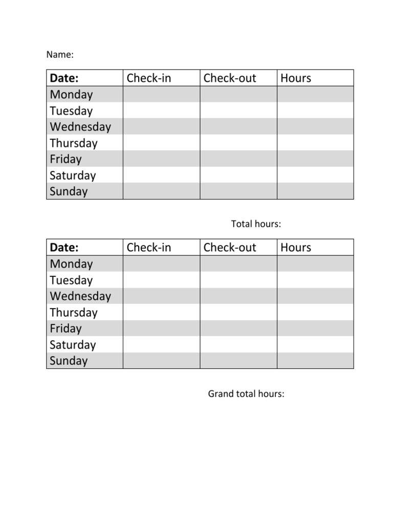 Time Log | PDF