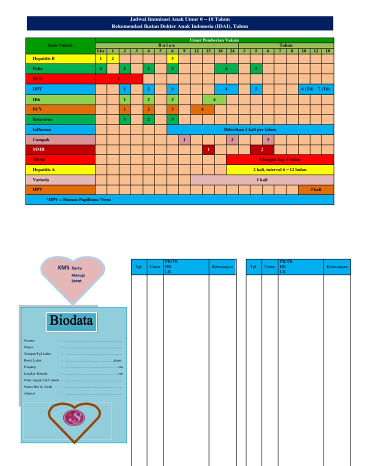 Jadwal  Imunisasi  Anak  Umur  0 18 Tahun  Berbagai Tahun   Jadwal  Imunisasi  Anak  Umur  0 18 Tahun  Berbagai Tahun