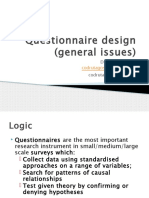 Questionnaire Design (General Issues) : Dr. Codruta Gosa Codruta - Gosa@e-Uvt