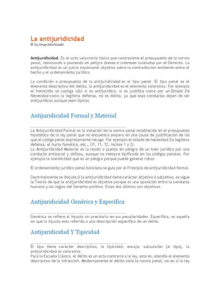 La Antijuridicidad Derecho penal Homicidio