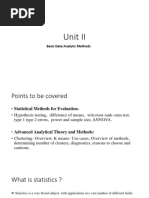 Unit II: Basic Data Analytic Methods