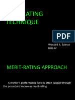 Merit-Rating Technique: Wendell A. Ederon Bsie-Iv