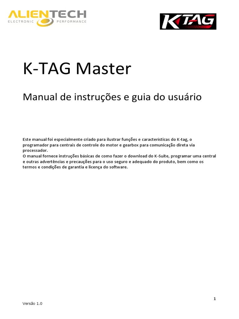 K-TAG Manual PORTUGUESE PDF | PDF | Cópia de segurança | Modelo cliente ...