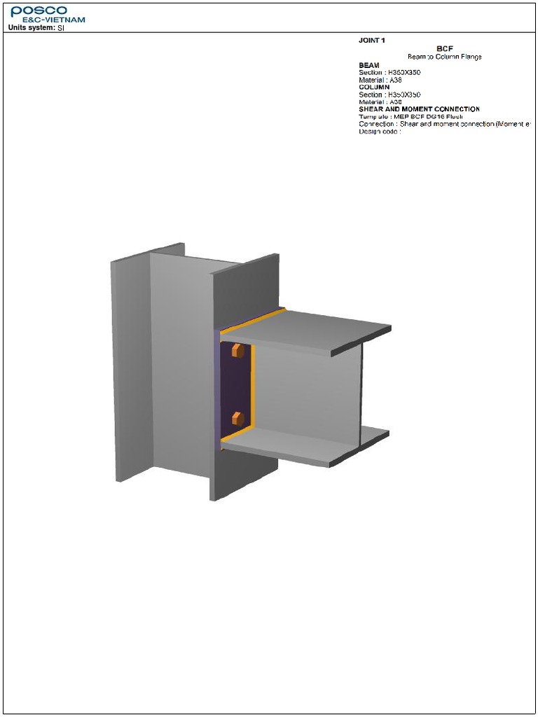 POS CAL 26PF No04 Beam2 BCF EndBeam Typ H350x350x12x19 Weld7mm R0 | PDF ...