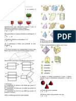 Poliedros e volumes em exercícios de geometria