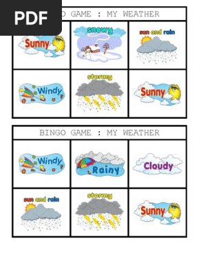 Bingo Game - My Weather