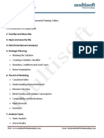 1 .Introduction To Hypermesh 2 .Tool Bar and Menu Bar 3. Open and Save The File 4. FEA (Finite Element Analysis) 5. Strategic Planning