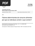 fatores determinantes  de consumo alimentares