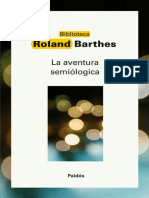 Barthes La Aventura Semiotica