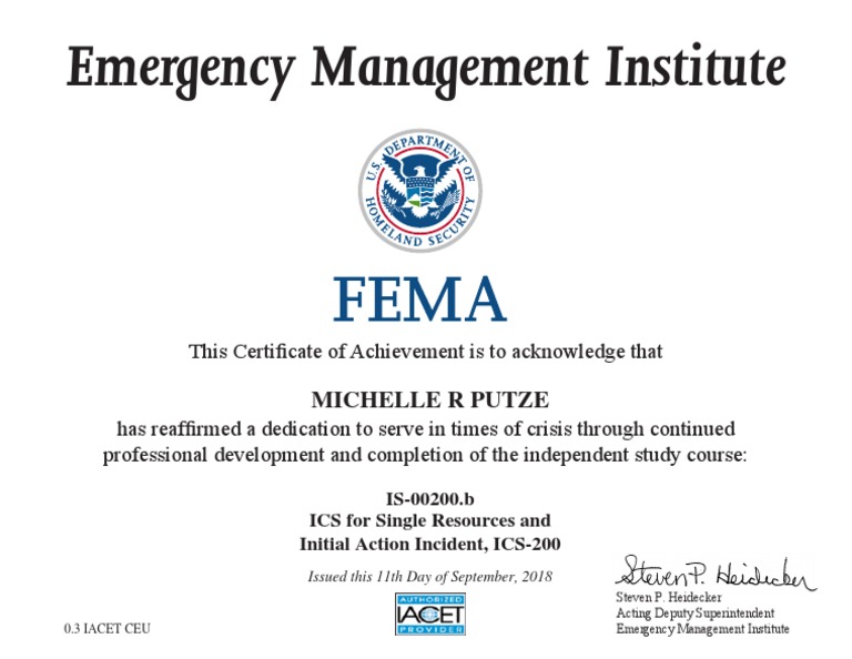 Fema Ics 200 PDF
