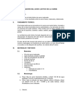 Determinación Del Acido Láctico de La Carne