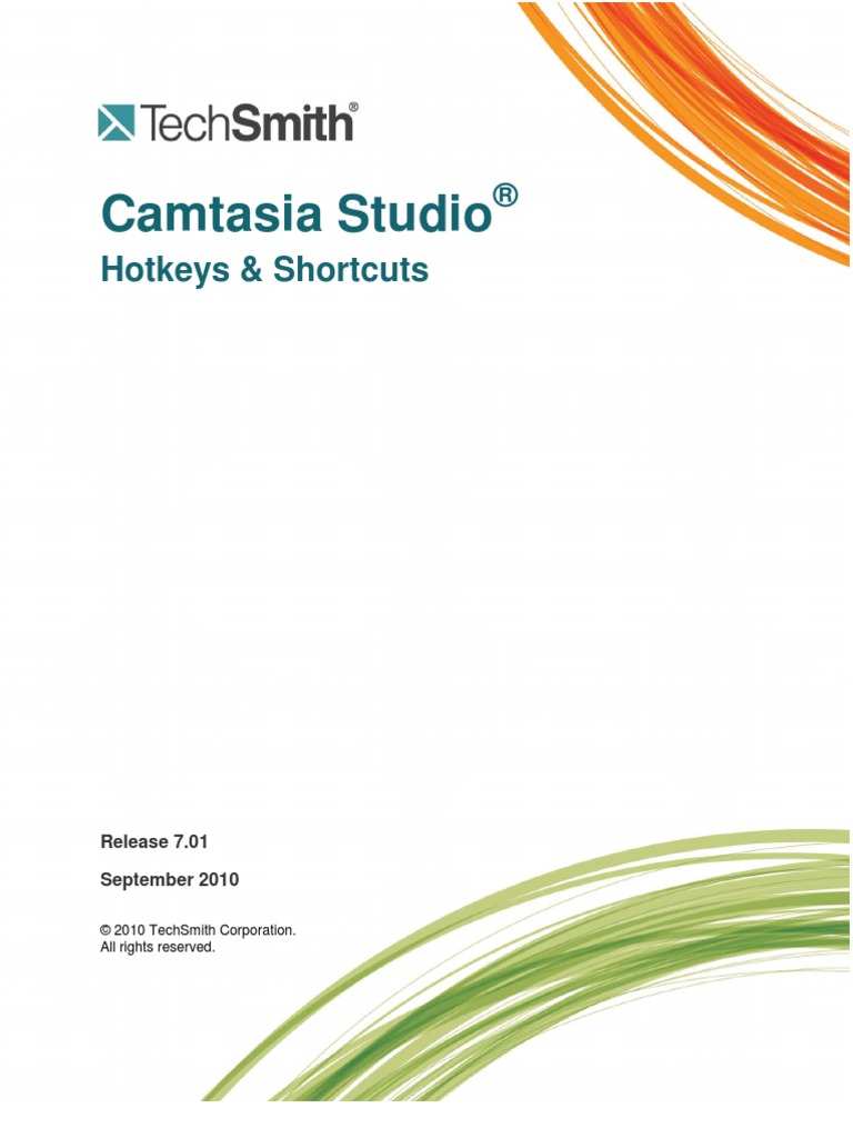 Camtasia Studio 7 Hotkeys and Shortcuts | PDF | Keyboard Shortcut ...