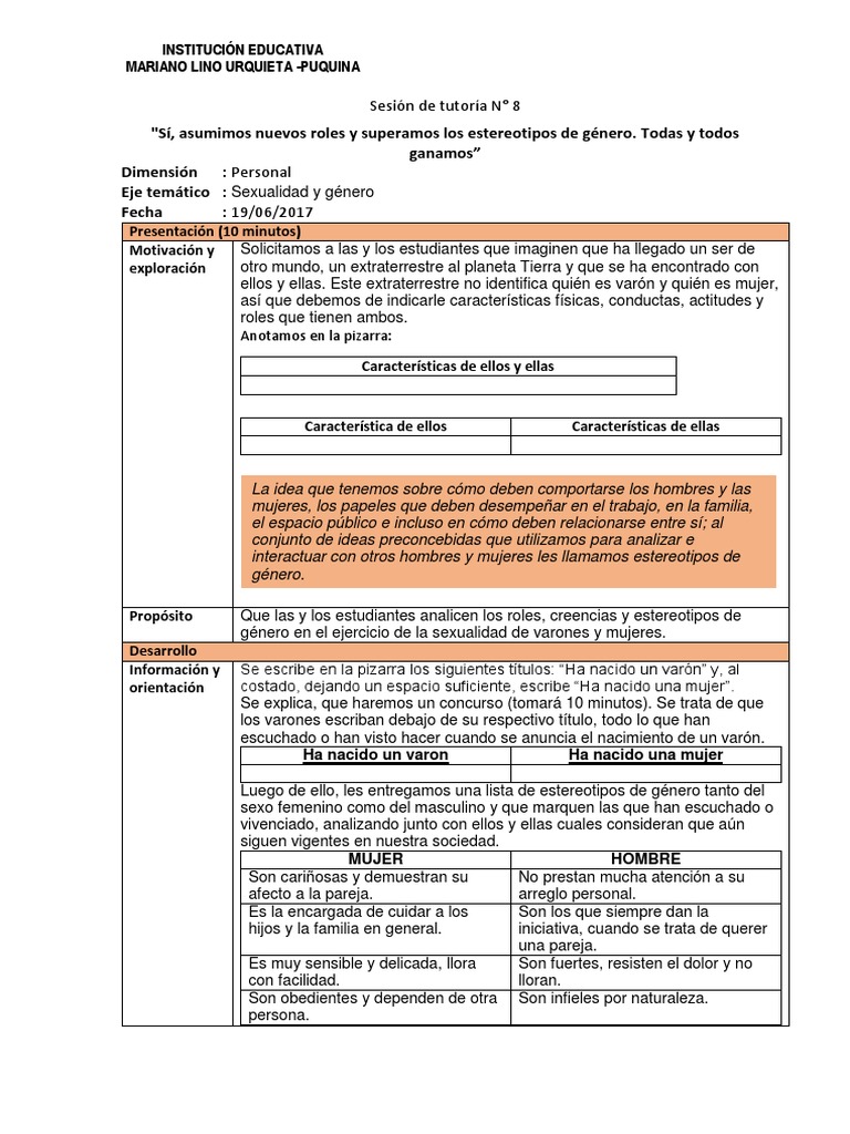 Roles y Estereotipos de Género en Educación | PDF | Hombre | Estereotipos