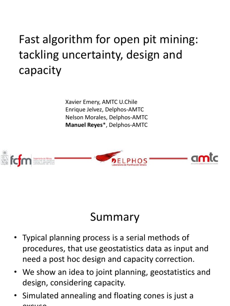 Fast Algorithms for Open Pit Mining | PDF | Algorithms | Analysis