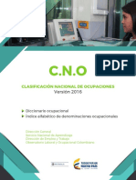 Cno2016 - V1clasificacion Nacional de Ocuoaciones