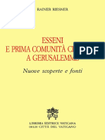 Rainer Riesner-Esseni e Prima Comunità Cristiana a Gerusalemme. Nuove Scoperte e Fonti-Libreria Editrice Vaticana (1998)