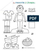 Muñeco Recortable Con Equipo de Jardinero PDF