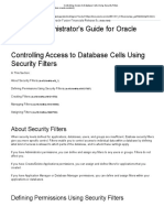 Controlling Access To Database Cells Using Security Filters